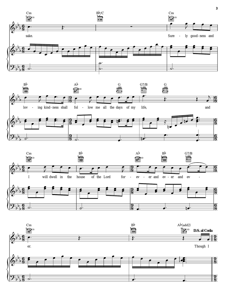 The Lord Is My Shepherd The Lord Is My Shepherd Guitar scores gallery preview page 3