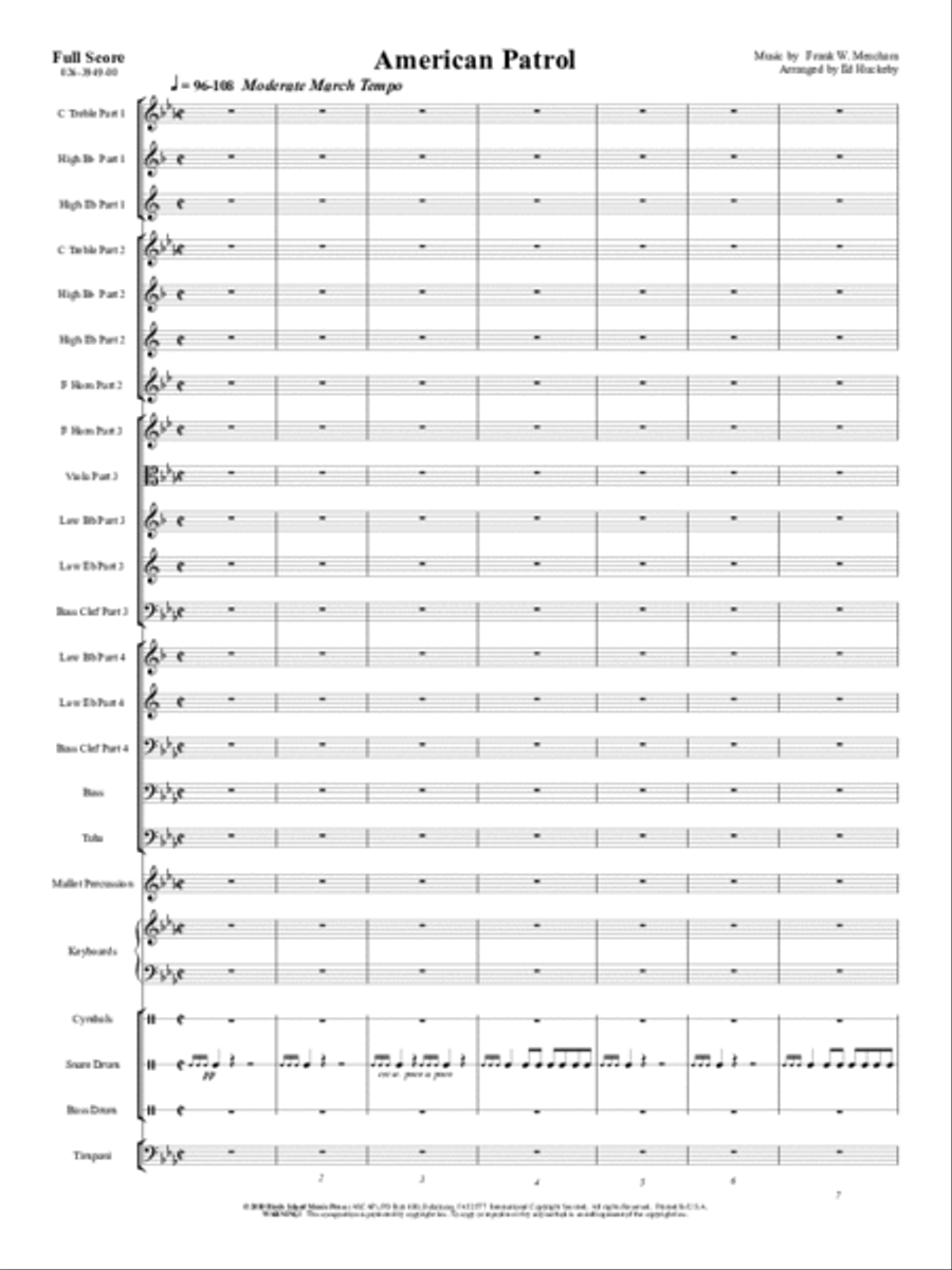 American Patrol Concert Band scores gallery preview page 2