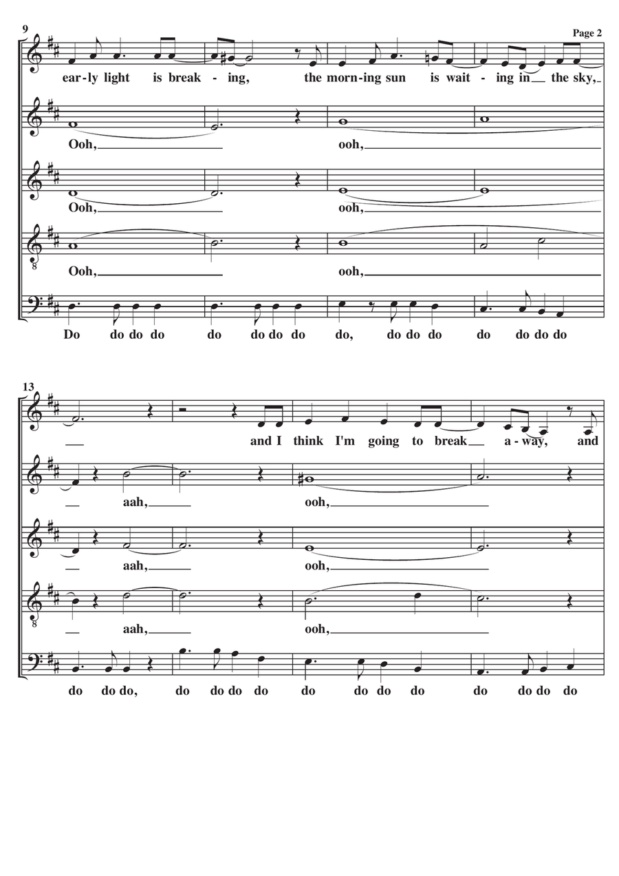 Caravans Theme 4-Part scores gallery preview page 2