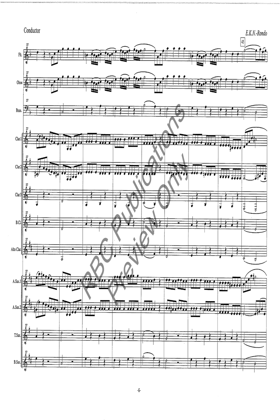 Eine Kleine Nachtmusik4Th Movement Woodwind Choir Octavo scores gallery preview page 7