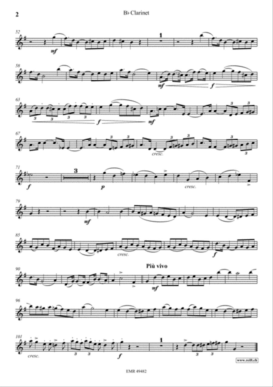 Sonate Clarinet Solo scores gallery preview page 3