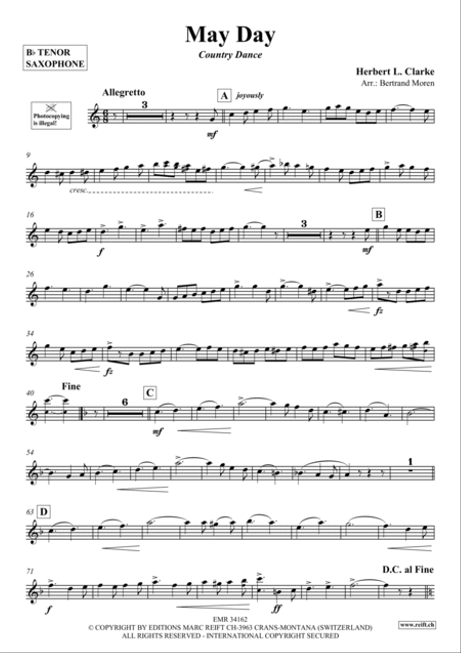 May Day May Day Tenor Saxophone scores gallery preview page 2