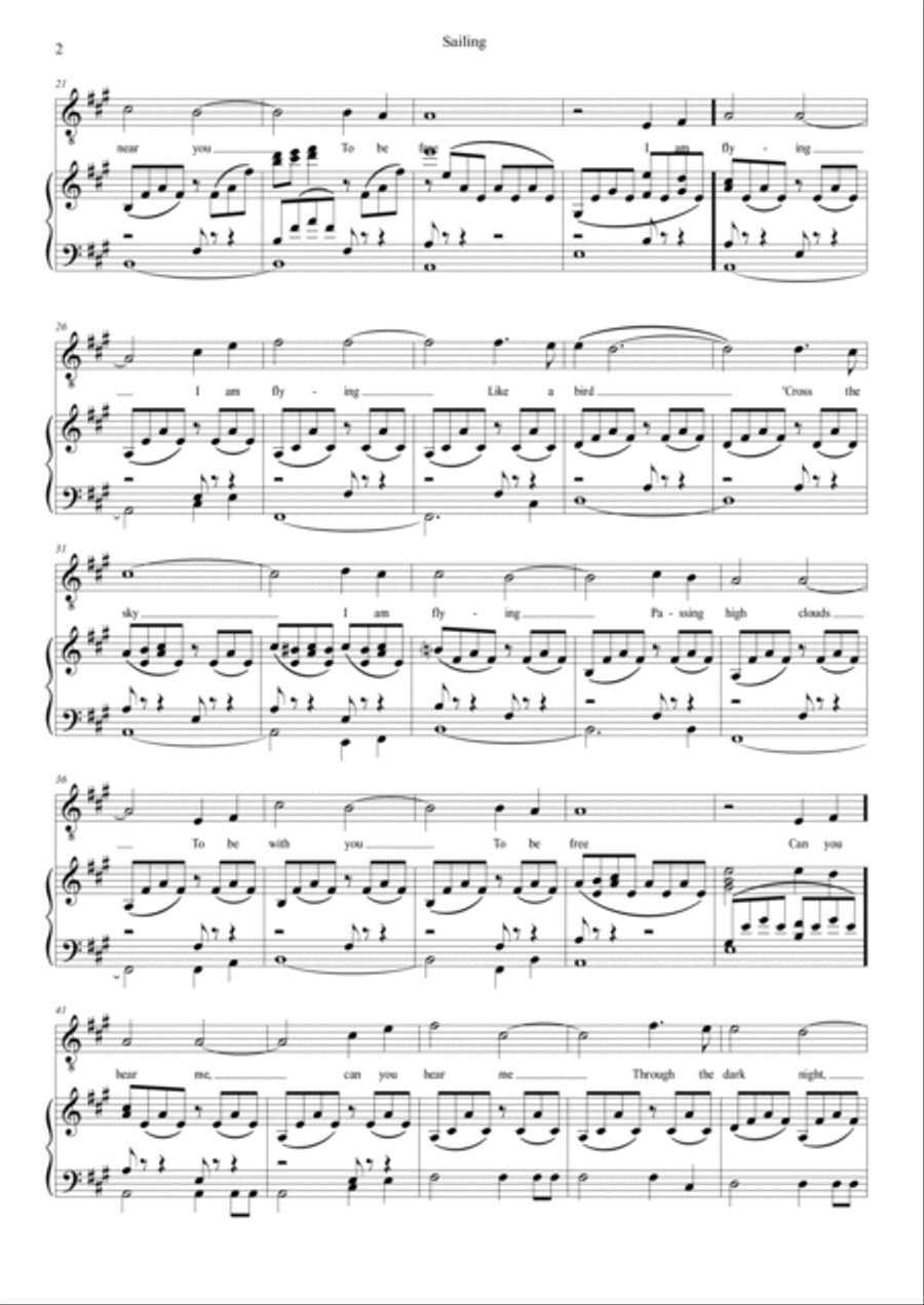 Sailing Sailing Voice scores gallery preview page 2