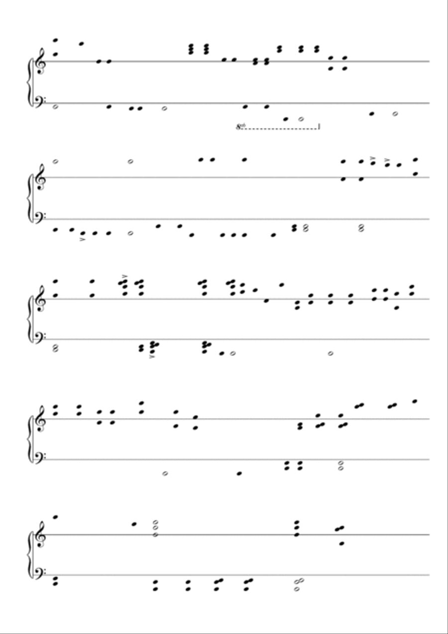 SONIC CONFLICT for keyboard, electronics and visuals Piano Solo scores gallery preview page 5