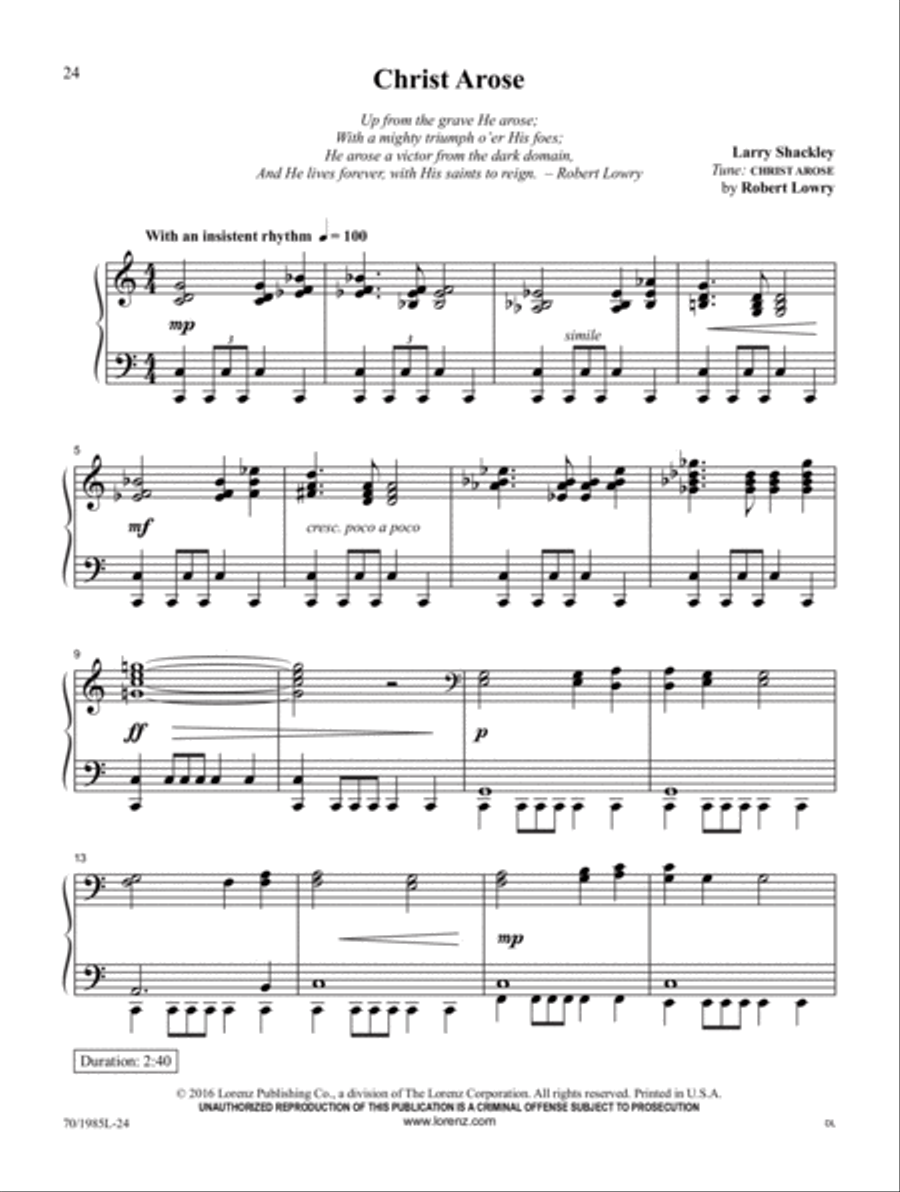 The Fullness of His Love Piano Solo scores gallery preview page 11