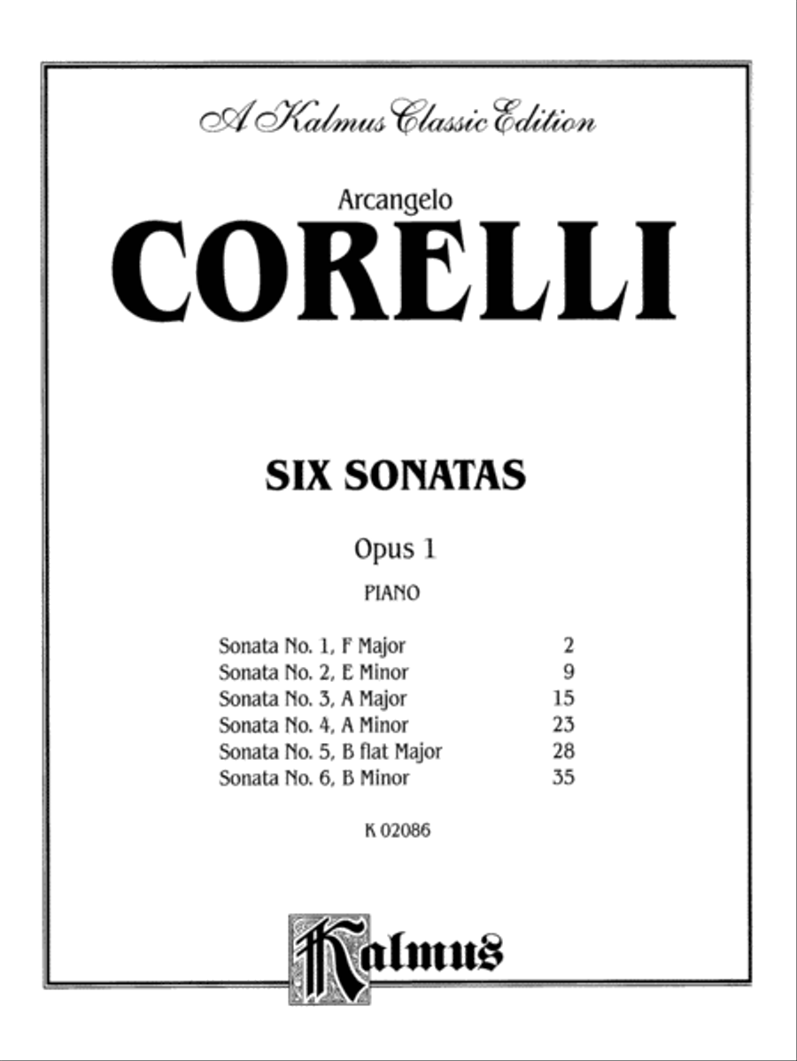 Six Sonatas, Op. 1