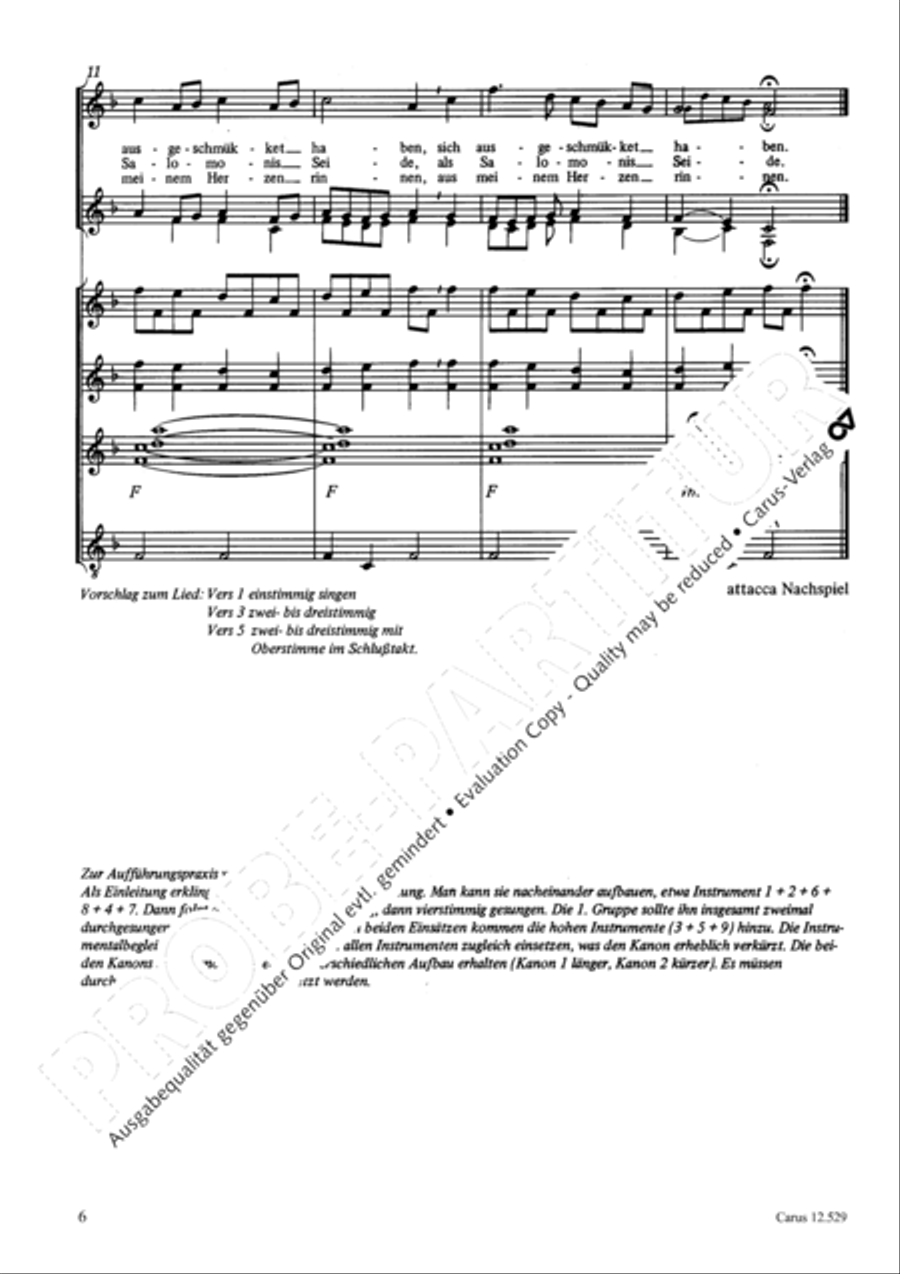 Geh aus mein Herz und suche Freud Women's Choir scores gallery preview page 7