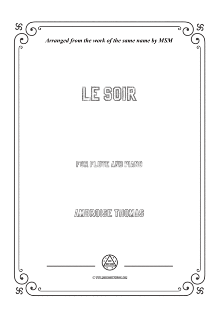 Thomas-Le soir, for Flute and Piano Flute Solo scores gallery preview page 1