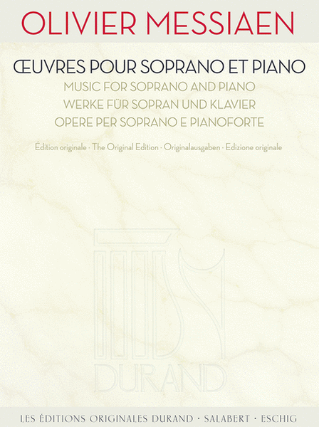 OEuvres pour soprano et piano