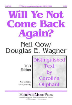 Book cover for Will Ye Not Come Back Again?