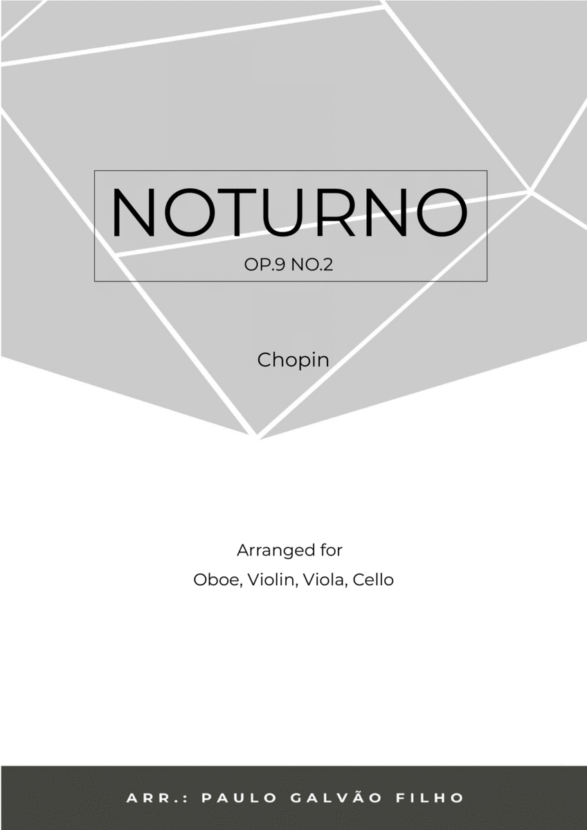 NOTURNO OP.9 NO.2 - CHOPIN – OBOE, VIOLIN, VIOLA & CELLO image number null