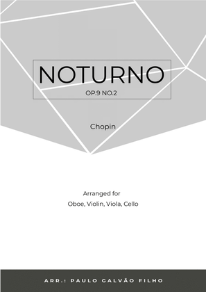 Book cover for NOTURNO OP.9 NO.2 - CHOPIN – OBOE, VIOLIN, VIOLA & CELLO