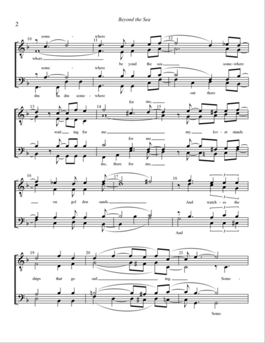 Beyond The Sea Beyond The Sea TTBB scores gallery preview page 2