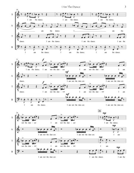 I Am The Dance (SATB) image number null