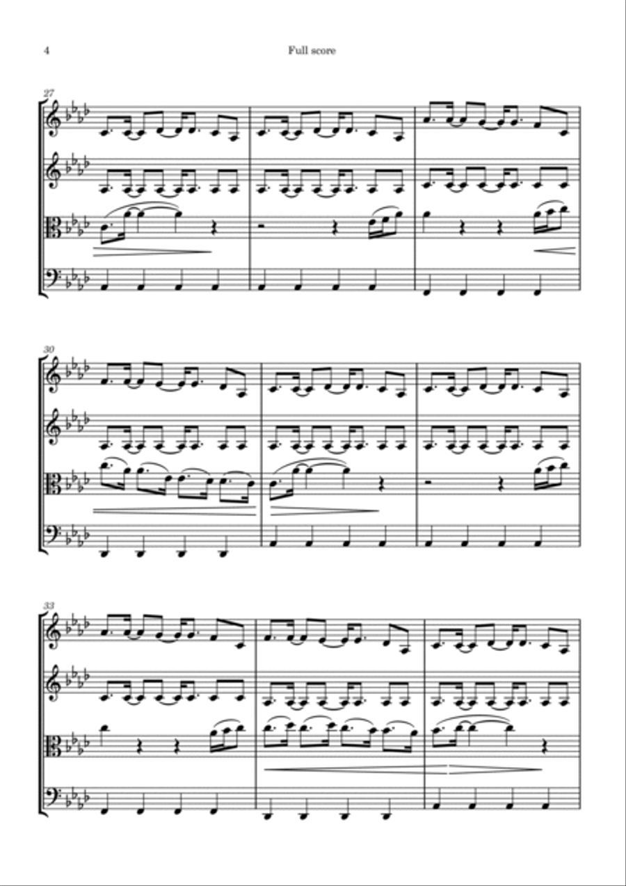 What About Us String Quartet scores gallery preview page 4