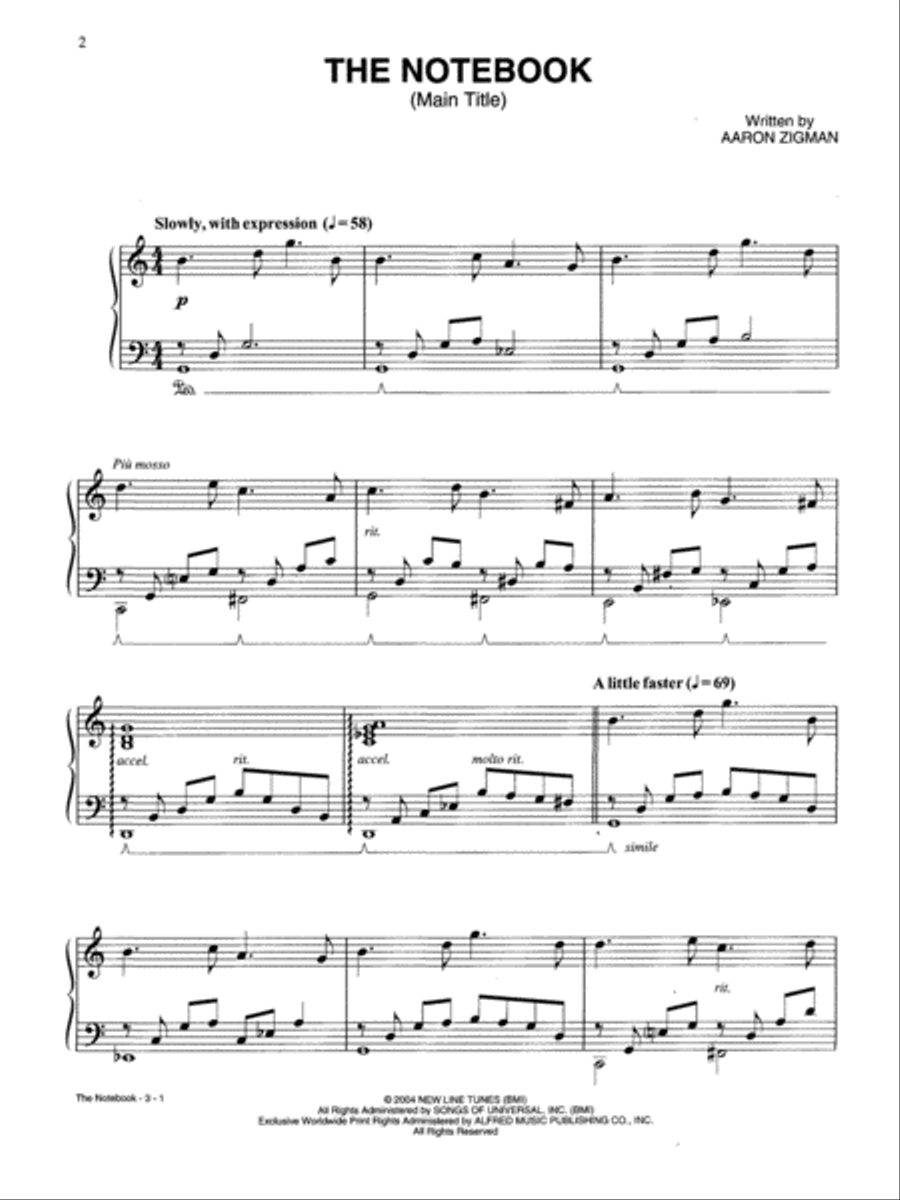 The Notebook (Main Title) Small Ensemble scores gallery preview page 3
