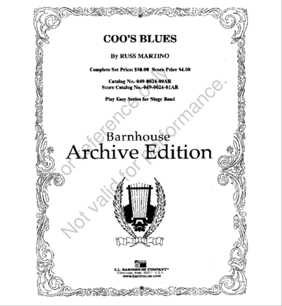 Coo's Blues Coo's Blues Jazz Ensemble scores gallery preview page 2