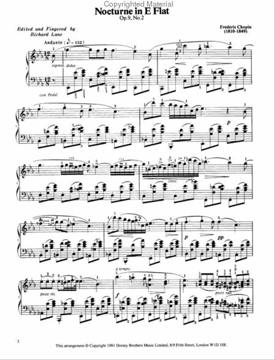 Promenade Series No.81 Chopin: Nocturne In E Flat Op.9 No.2 Piano Solo scores gallery preview page 2