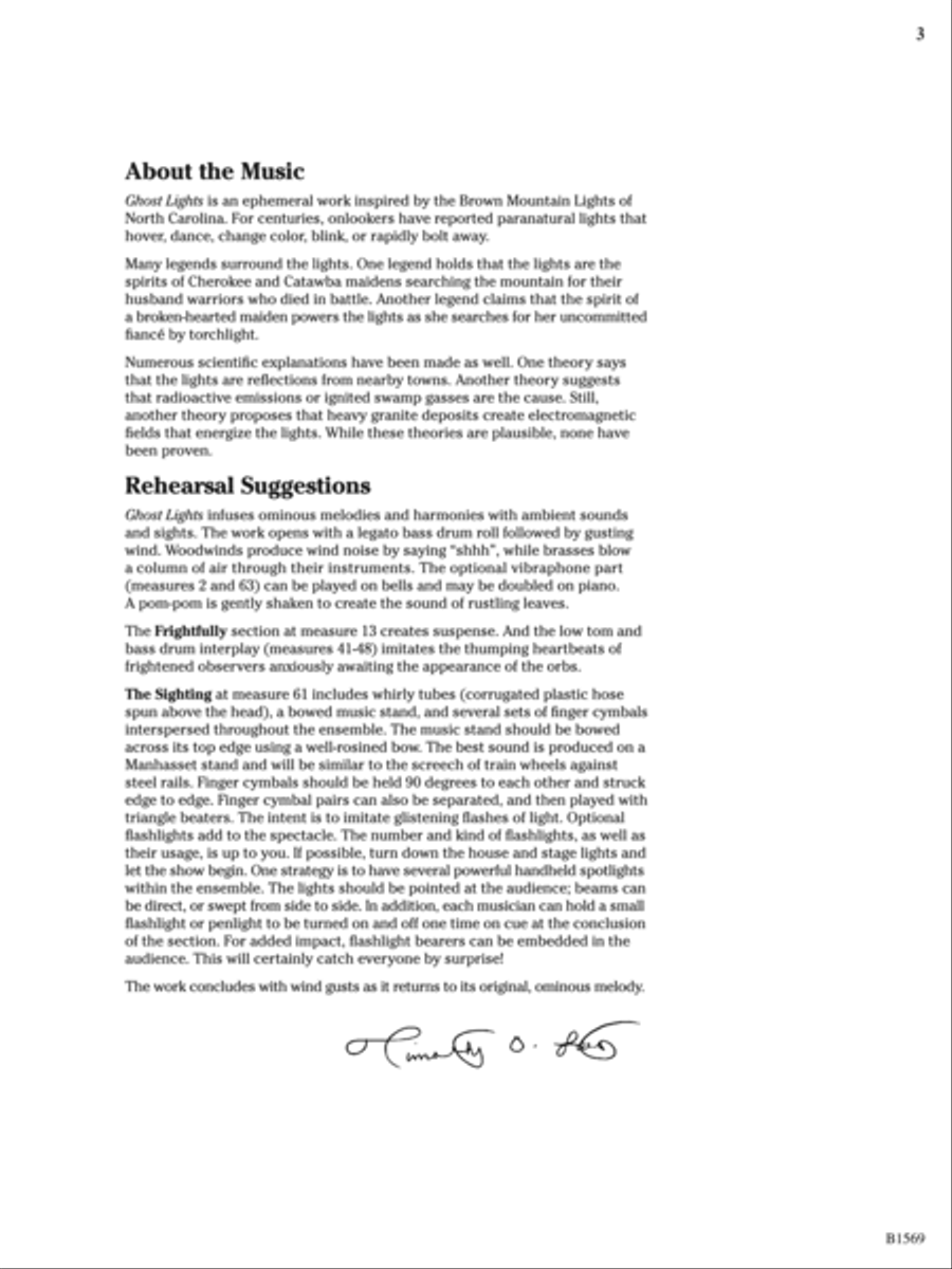 Ghost Lights: Score Concert Band scores gallery preview page 3