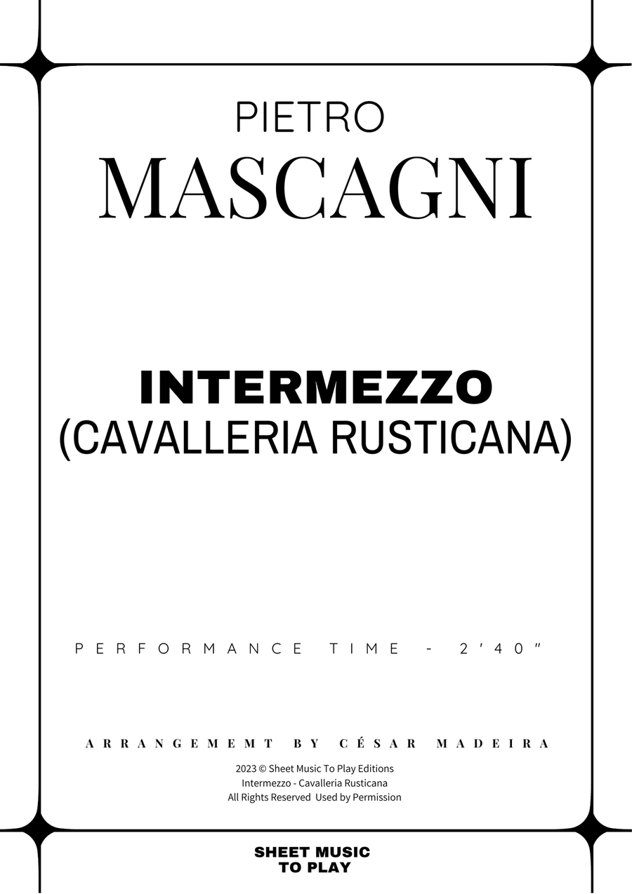 Intermezzo from Cavalleria Rusticana - Trumpet and Piano (Full Score and Parts) B-Flat Trumpet scores gallery preview page 2