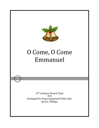 Book cover for O Come, O Come Emmanuel - Unaccompanied Violin Solo