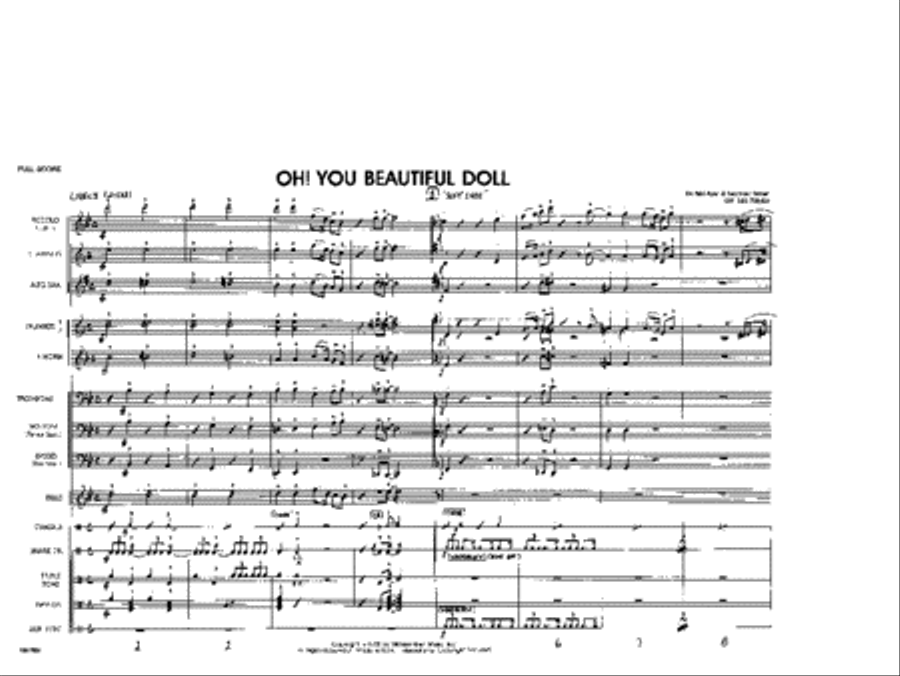 Oh! You Beautiful Doll Marching Band scores gallery preview page 2