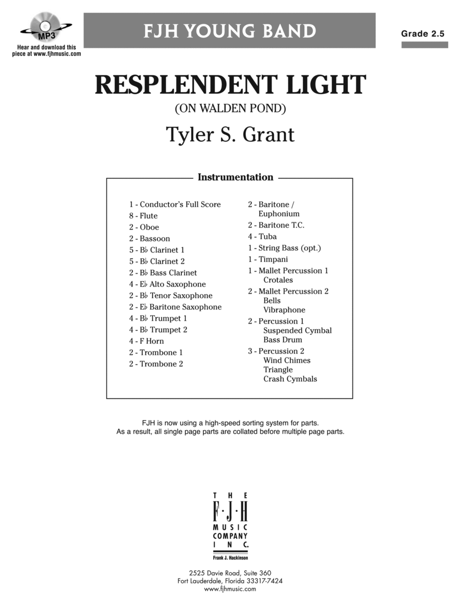 Resplendent Light: Score