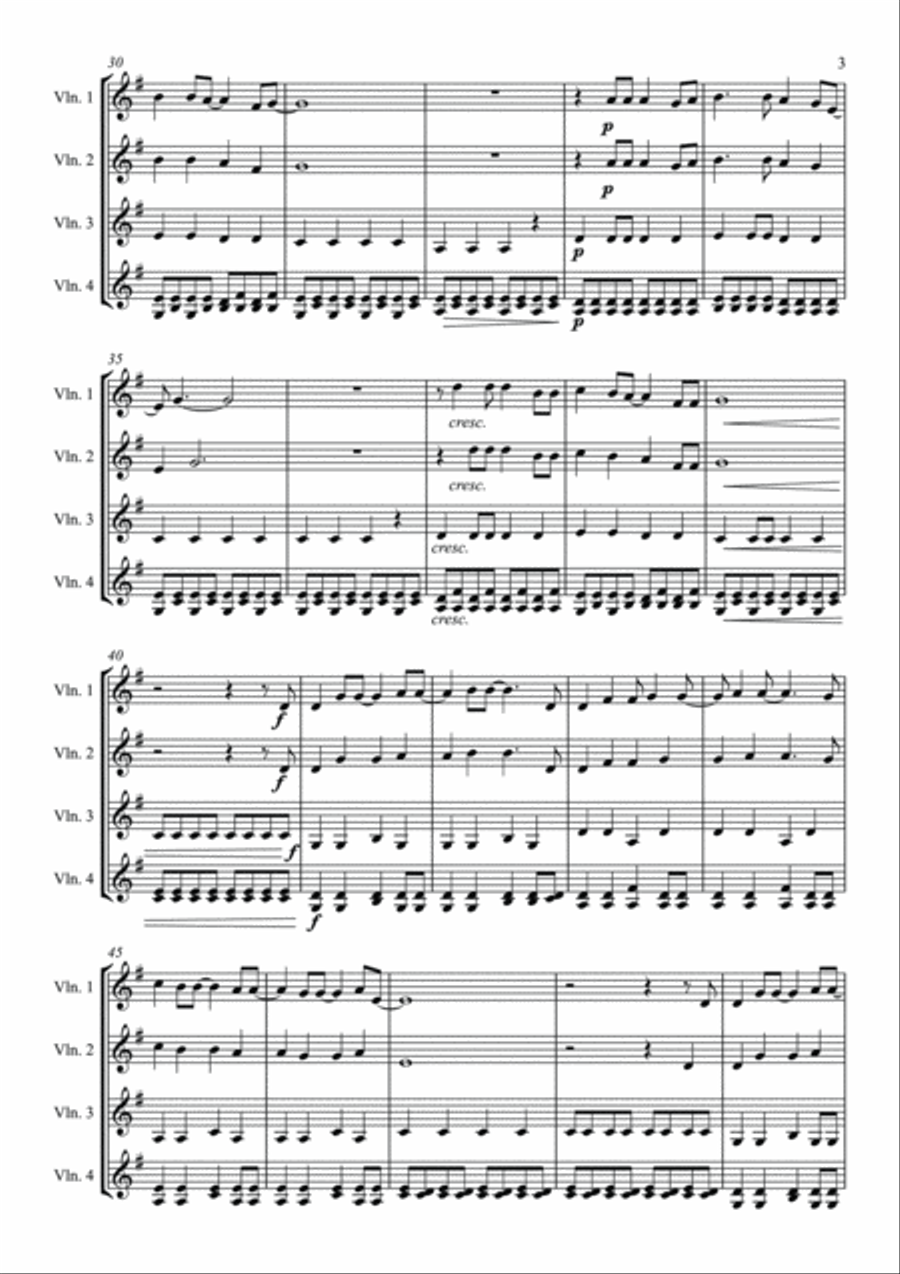 A Million Dreams String Trio scores gallery preview page 5