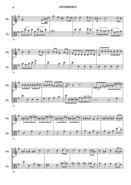 5 Beethoven duets - Violin & Viola image number null