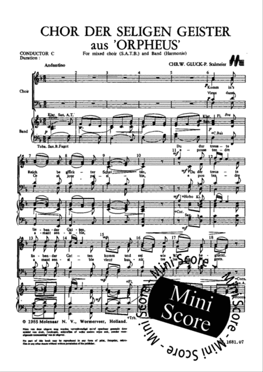 Chor der Seligen Geister aus Orpheus 4-Part scores gallery preview page 4