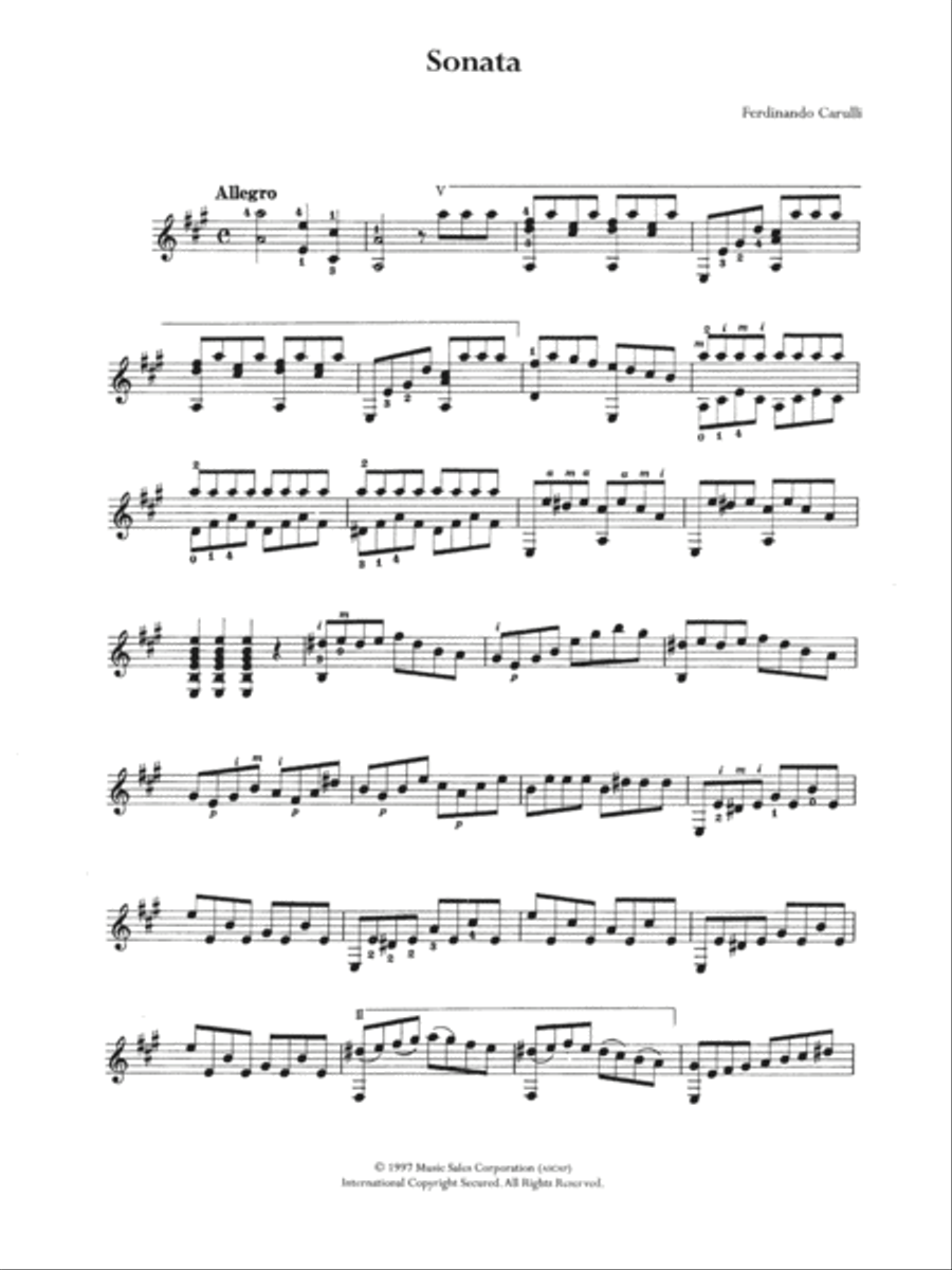Sonata Acoustic Guitar scores gallery preview page 1