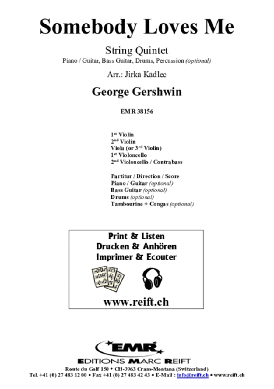 Somebody Loves Me String Quintet scores gallery preview page 2