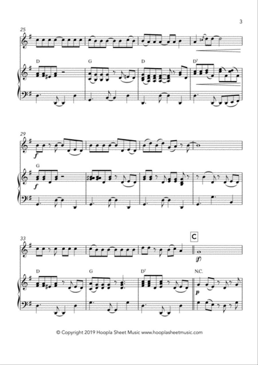 Jingle Bells Salsa Violin Solo scores gallery preview page 3