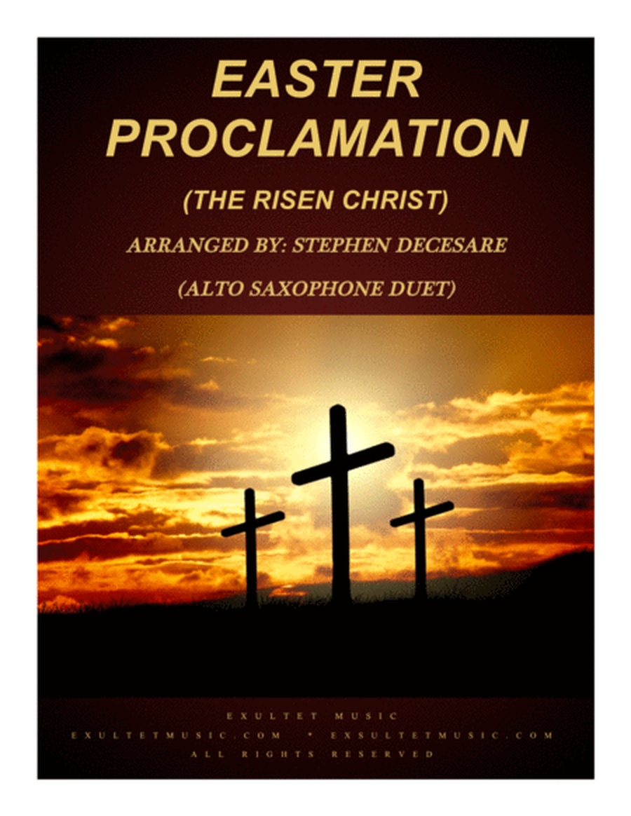 Easter Proclamation (The Risen Christ) (Duet for Alto Saxophone) image number null