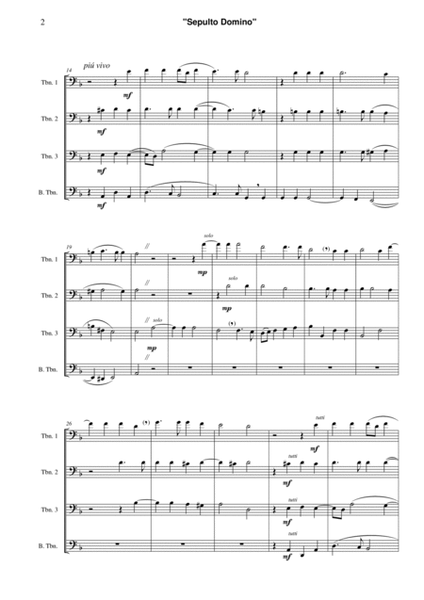 Sepulto Domino, ZWV 55:27 for trombone quartet image number null