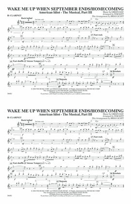 Wake Me Up When September Ends / Homecoming: 1st B-flat Clarinet