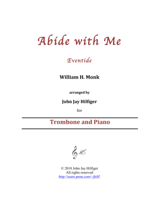 Book cover for Abide with Me for Trombone and Piano