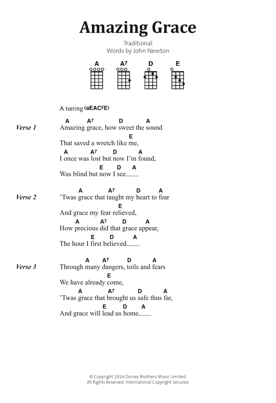 Amazing Grace Amazing Grace Banjo scores gallery preview page 1