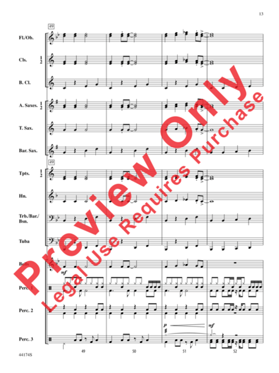 Rockin' Through the Snow Rockin' Through the Snow Concert Band scores gallery preview page 14