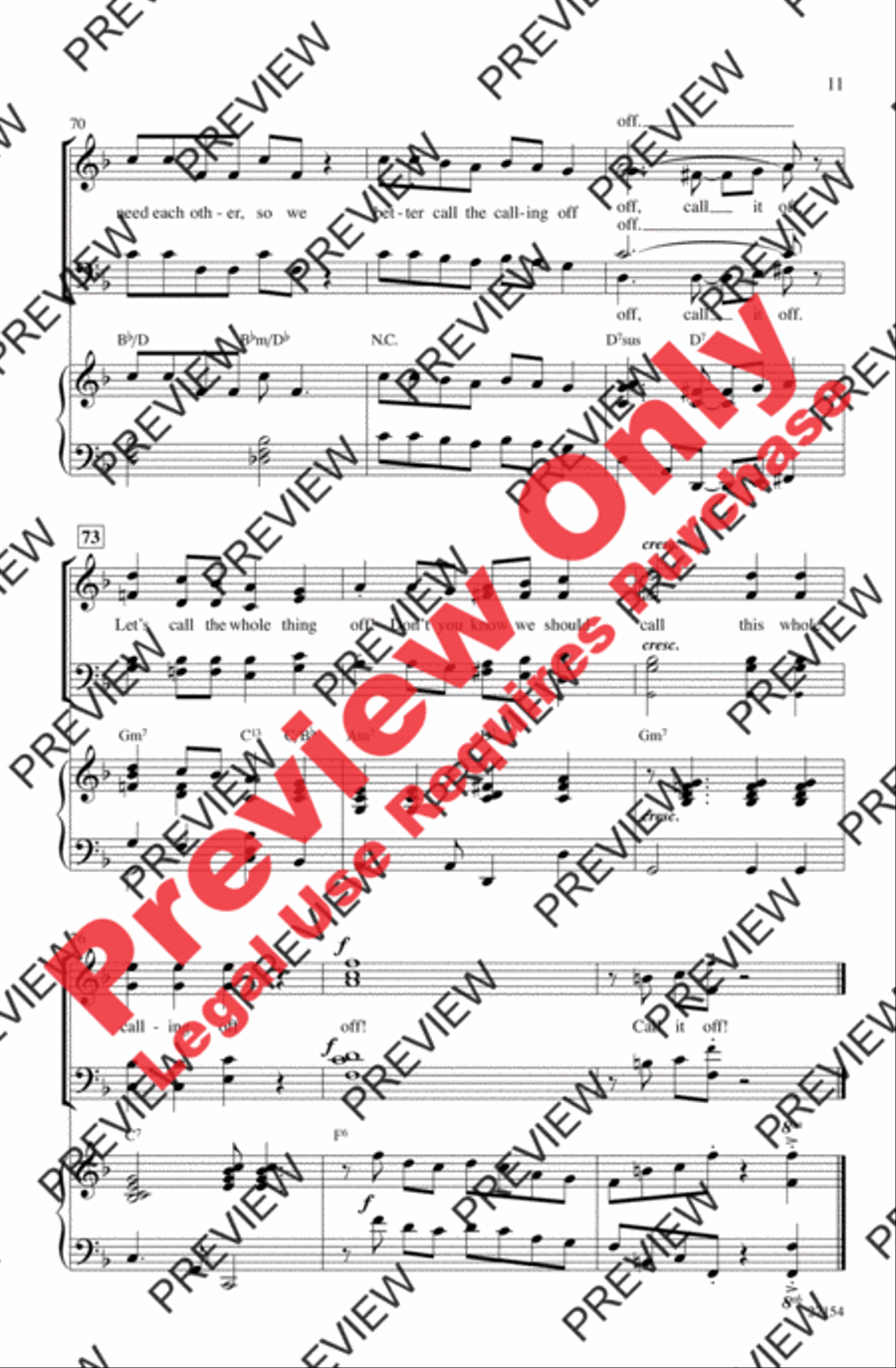 Let's Call the Whole Thing Off 4-Part scores gallery preview page 10