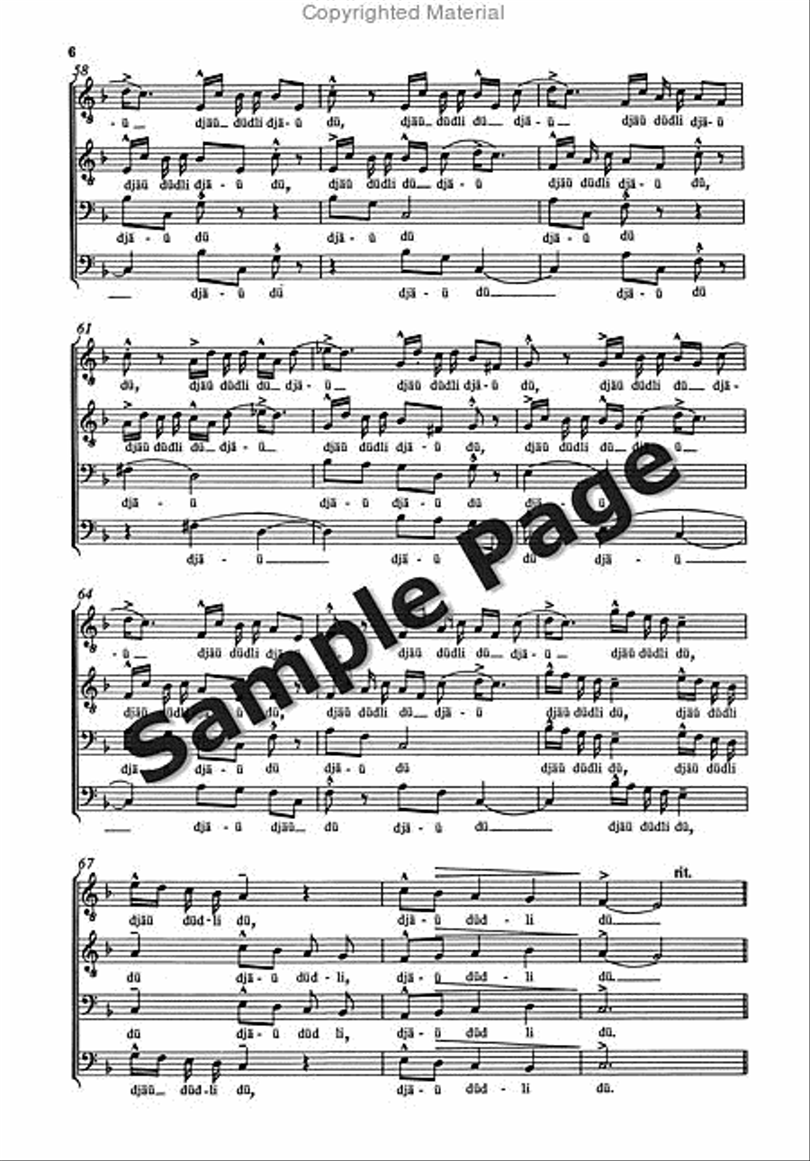 Jodler Ttbb Jodler Ttbb TTBB scores gallery preview page 7