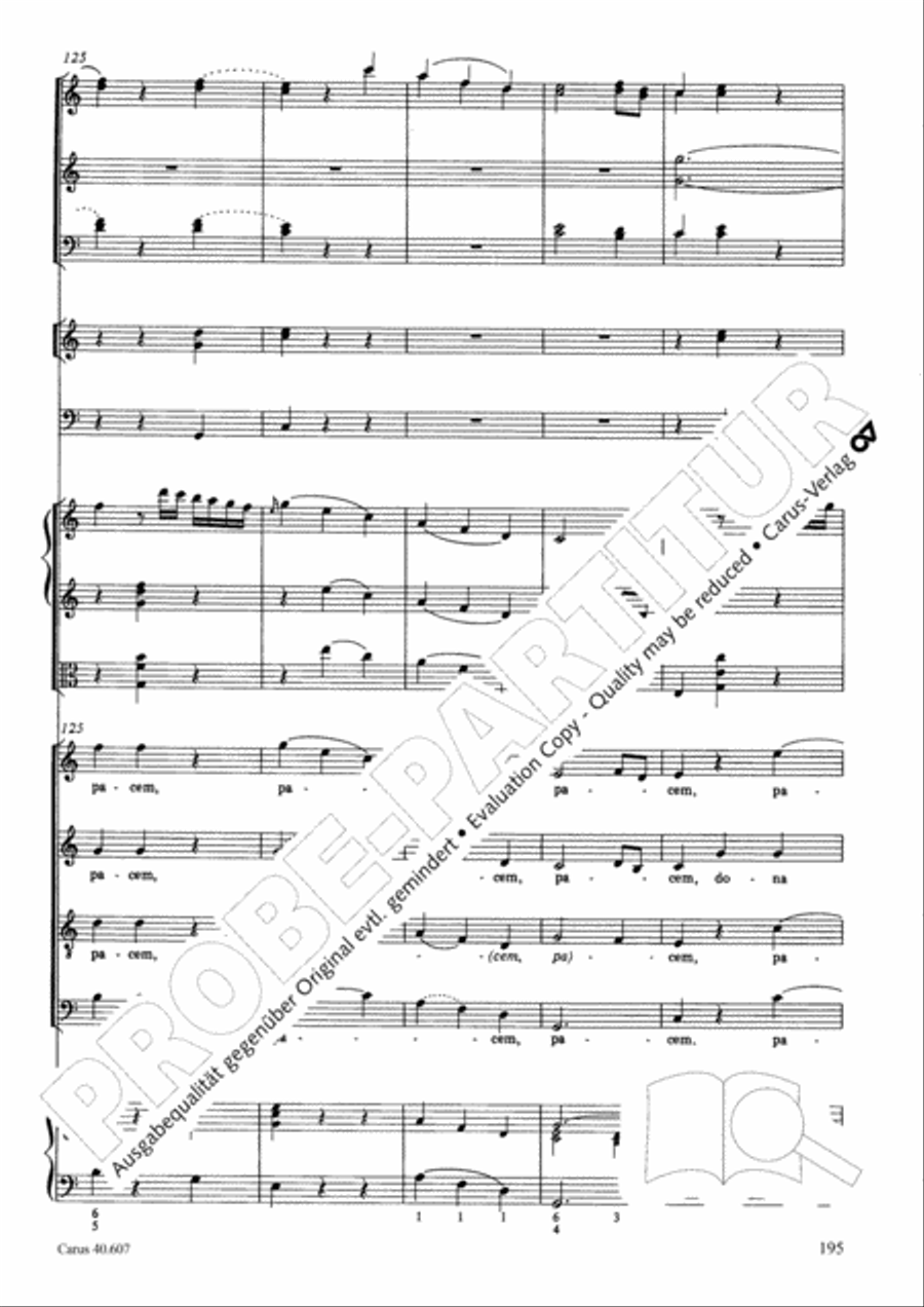 Mass in time of war (Missa in tempore belli) 4-Part scores gallery preview page 203