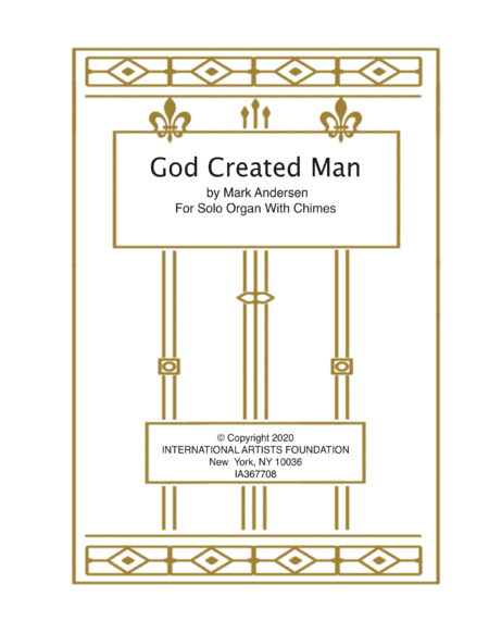 God Created Man - organ solo
