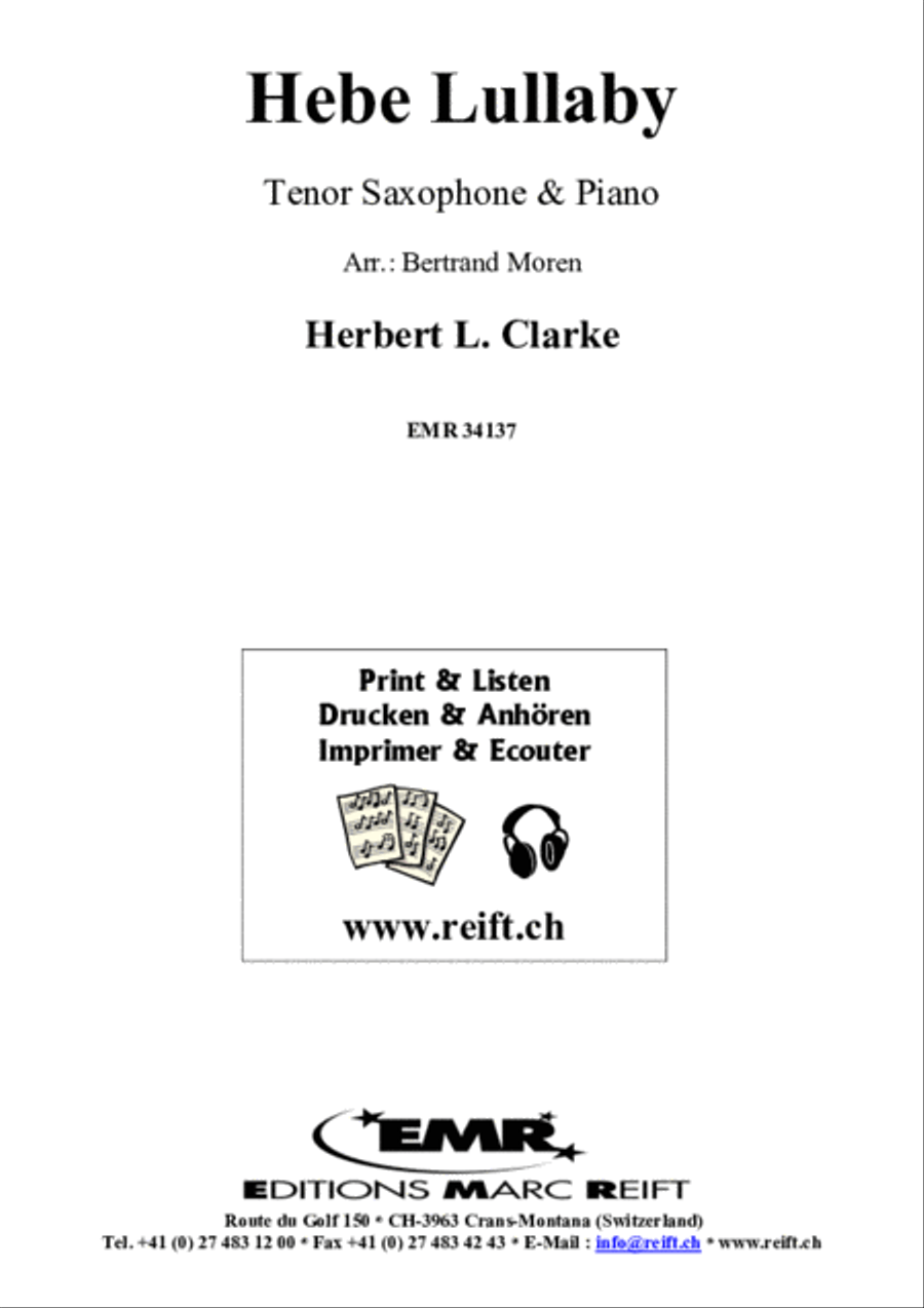Hebe Lullaby Tenor Saxophone scores gallery preview page 2