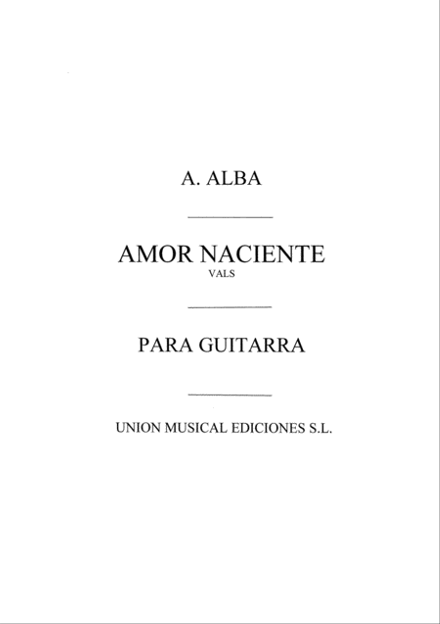 Amor Naciente Vals Op.21 Acoustic Guitar scores gallery preview page 1