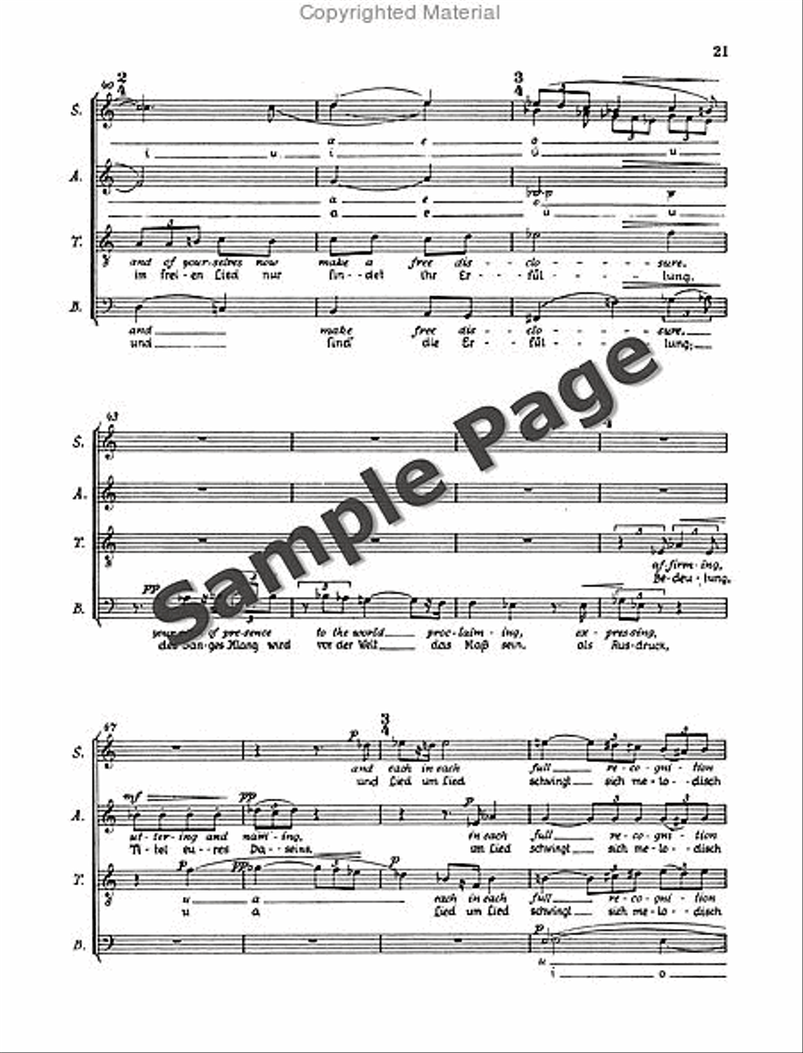 Henze Moralities(1967) Chor.score 4-Part scores gallery preview page 24