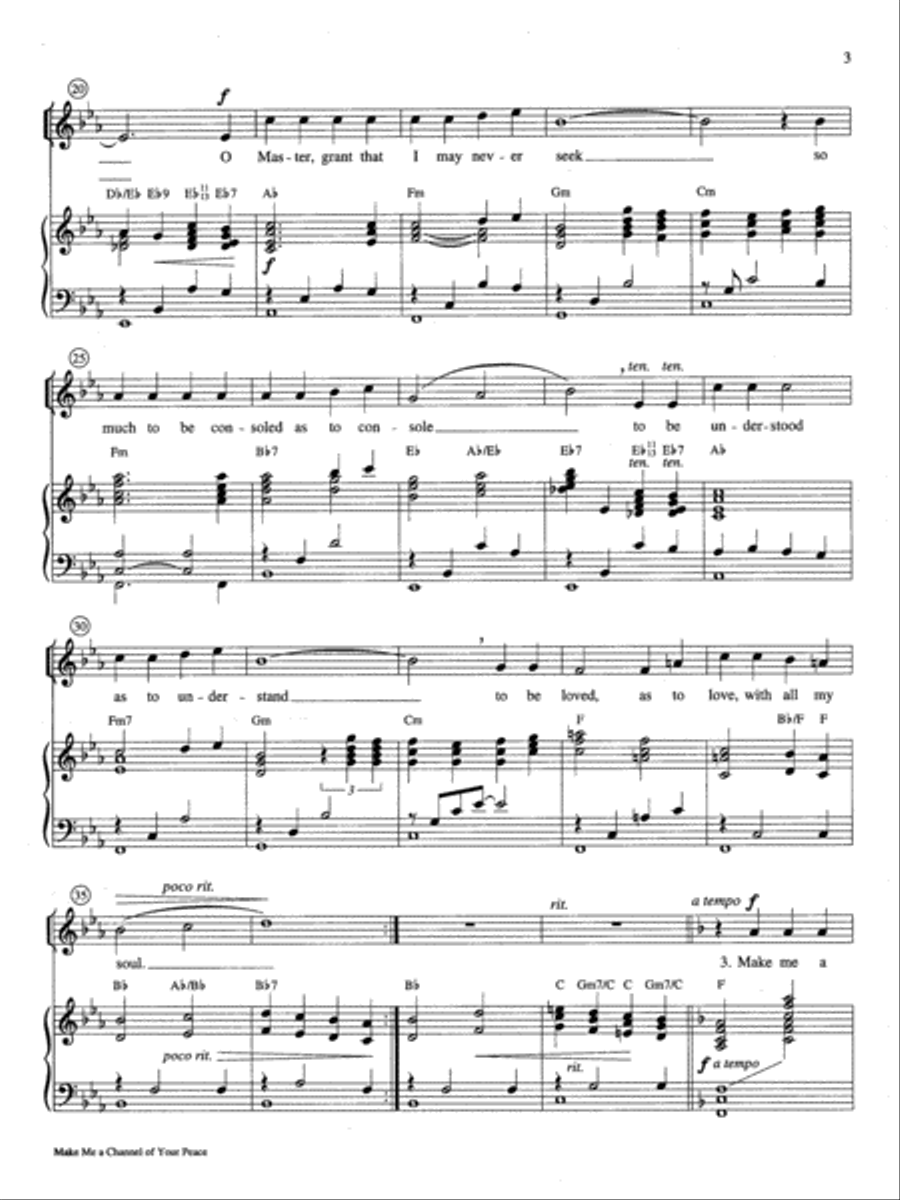 Make Me a Channel or Your Peace Voice scores gallery preview page 3