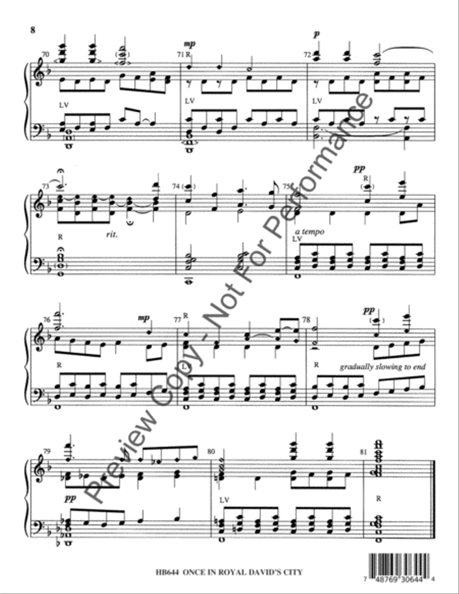 Once In Royal David's City - Buckwalter 5-Octaves scores gallery preview page 9