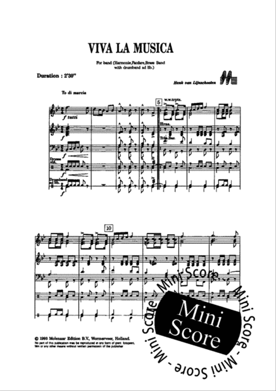 Viva la Musica Viva la Musica Concert Band scores gallery preview page 7