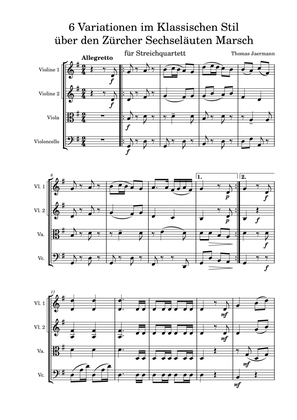 Variationen im Klassischen Stil über den Zürcher Sechseläuten-Marsch für Streichquartett